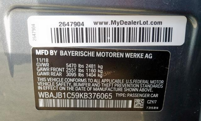 Photo 9 VIN: WBAJB1C59KB376065 - BMW 530XE 