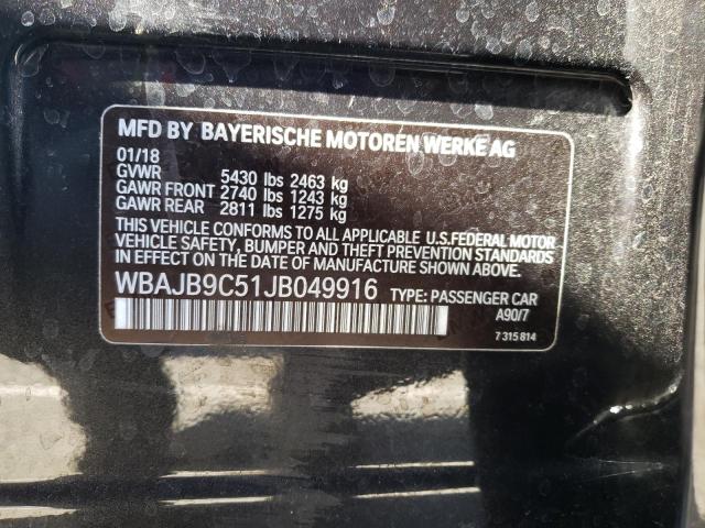 Photo 11 VIN: WBAJB9C51JB049916 - BMW M550XI 