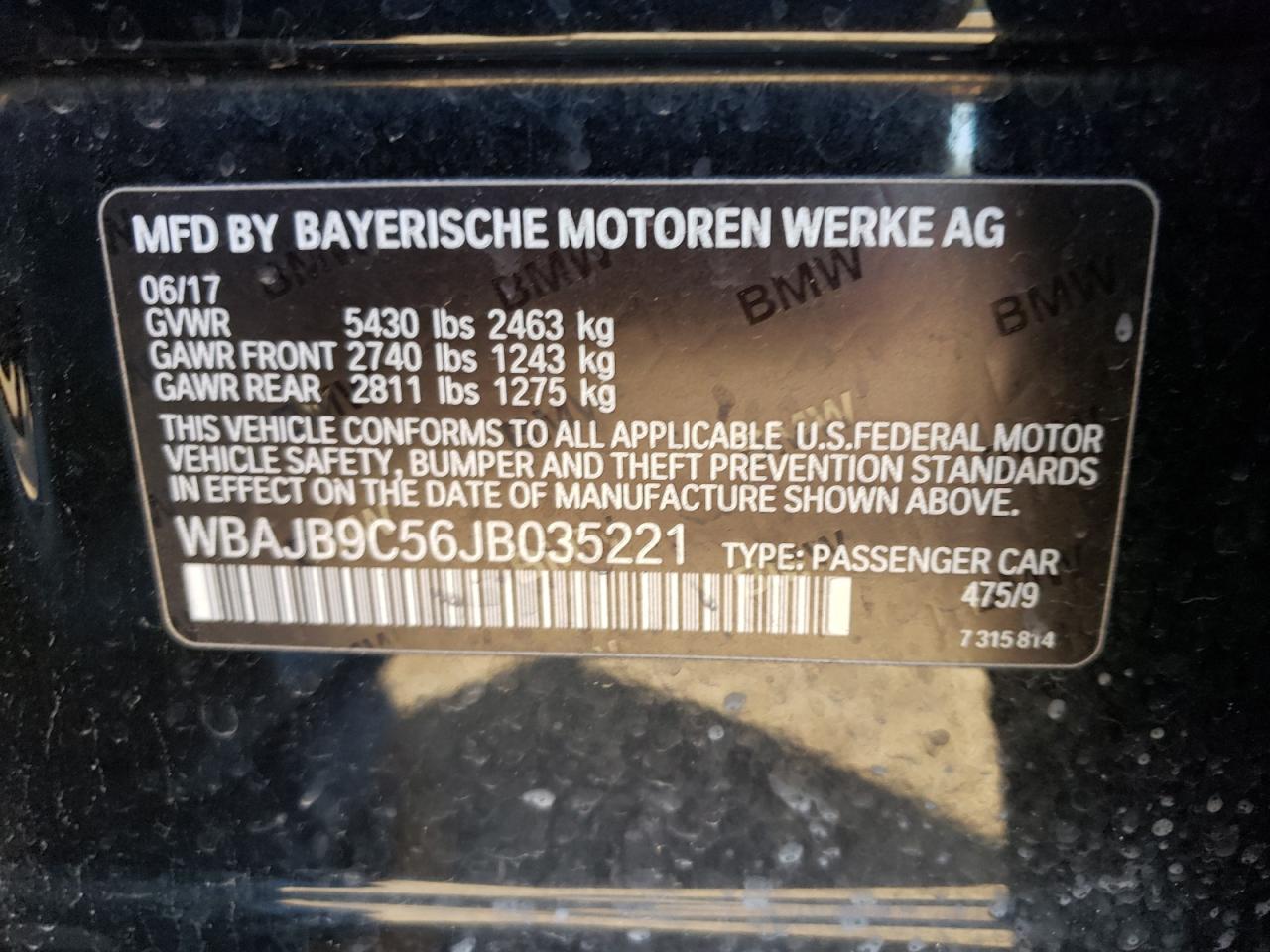 Photo 12 VIN: WBAJB9C56JB035221 - BMW M5 