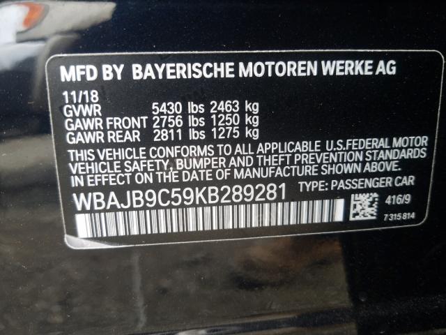 Photo 9 VIN: WBAJB9C59KB289281 - BMW M550XI 