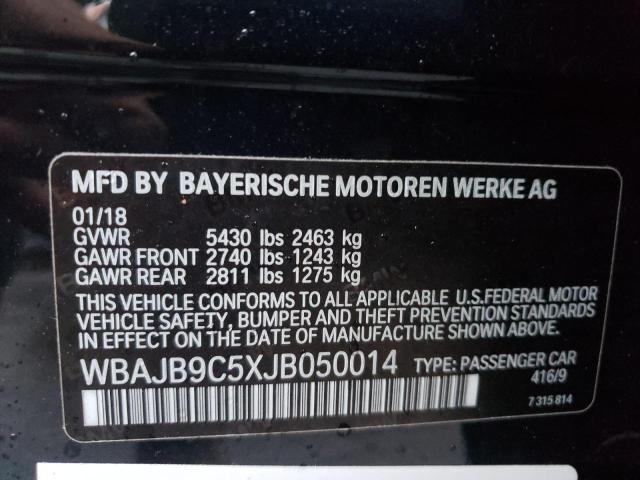 Photo 9 VIN: WBAJB9C5XJB050014 - BMW M550XI 