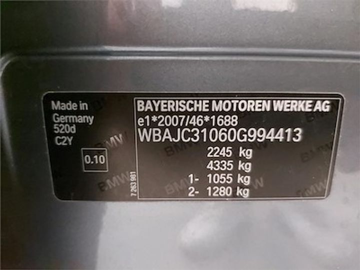 Photo 12 VIN: WBAJC31060G994413 - BMW 5 DIESEL - 2017 