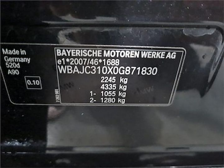 Photo 12 VIN: WBAJC310X0G871830 - BMW 5 DIESEL - 2017 