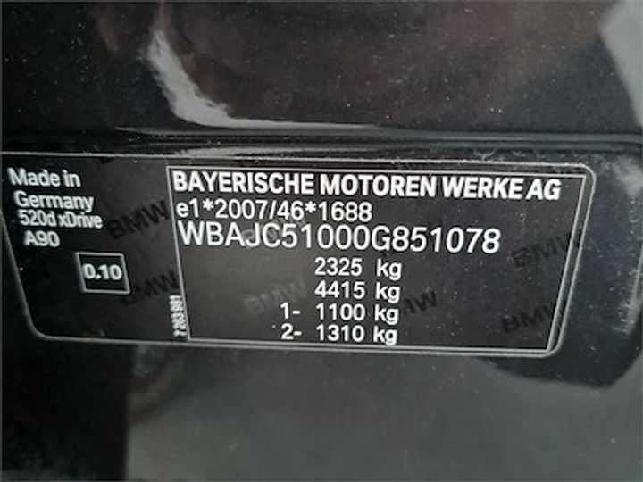 Photo 12 VIN: WBAJC51000G851078 - BMW 5 DIESEL - 2017 