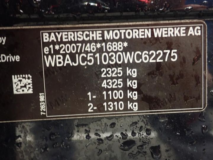 Photo 14 VIN: WBAJC51030WC62275 - BMW SERIE 5 