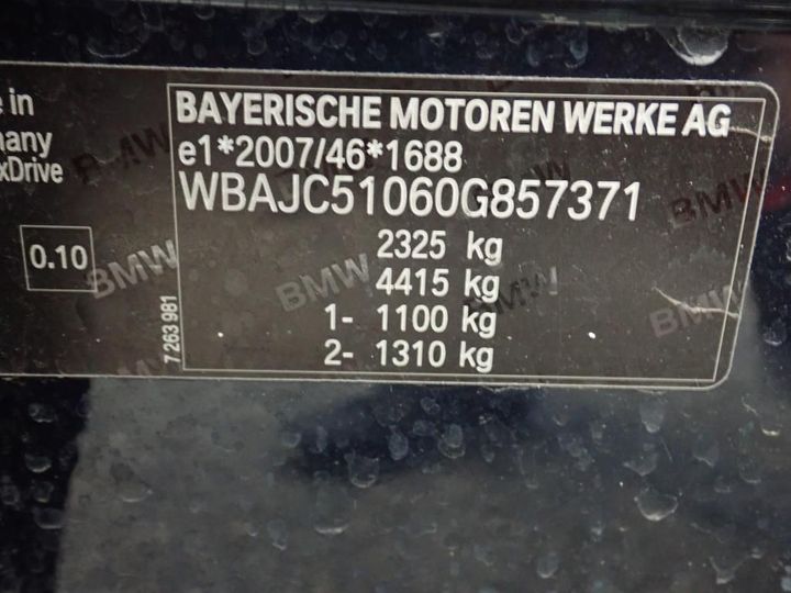 Photo 12 VIN: WBAJC51060G857371 - BMW SRIE 5 