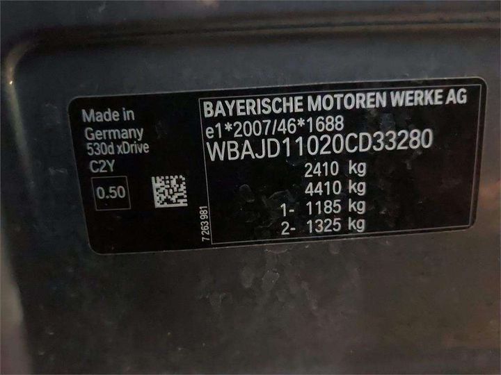 Photo 7 VIN: WBAJD11020CD33280 - BMW SERIE 5 