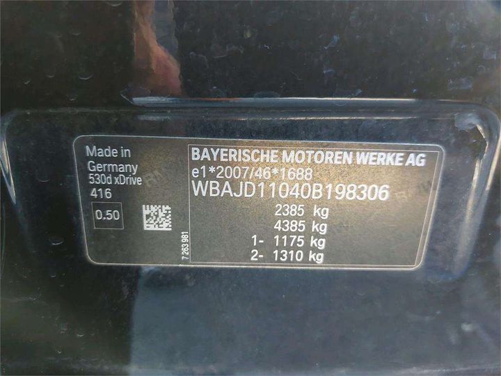 Photo 8 VIN: WBAJD11040B198306 - BMW SERIE 5 