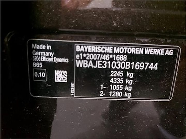 Photo 12 VIN: WBAJE31030B169744 - BMW 5 DIESEL - 2017 