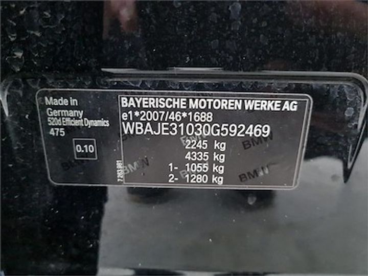 Photo 11 VIN: WBAJE31030G592469 - BMW 5 DIESEL - 2017 