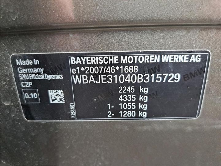 Photo 4 VIN: WBAJE31040B315729 - BMW 5-REEKS 