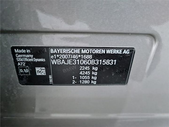 Photo 11 VIN: WBAJE31060B315831 - BMW 5 DIESEL - 2017 