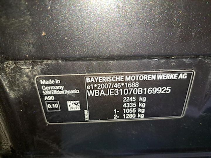 Photo 10 VIN: WBAJE31070B169925 - BMW 5 DIESEL - 2017 