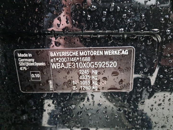 Photo 8 VIN: WBAJE310X0G592520 - BMW 520 