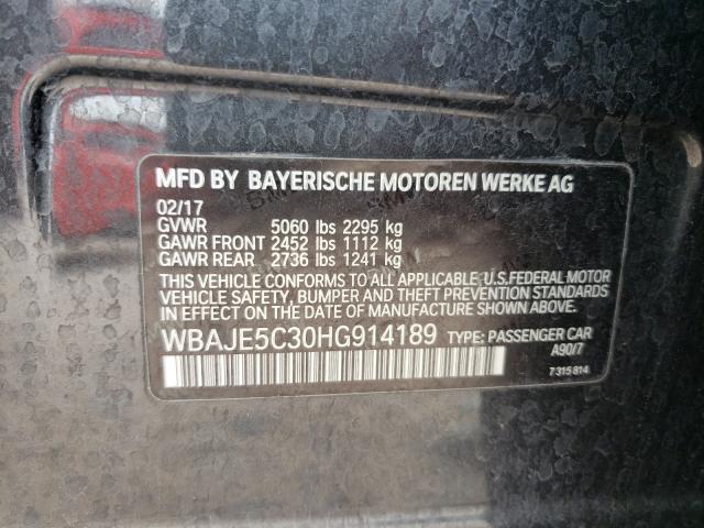 Photo 9 VIN: WBAJE5C30HG914189 - BMW 540 I 