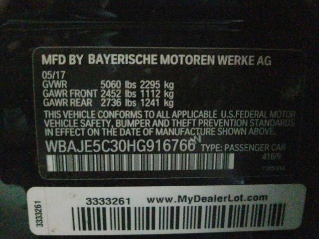 Photo 9 VIN: WBAJE5C30HG916766 - BMW 540 I 