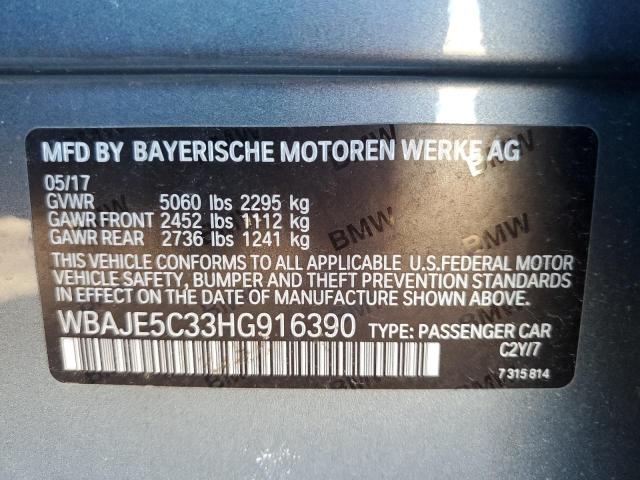 Photo 11 VIN: WBAJE5C33HG916390 - BMW 540 I 