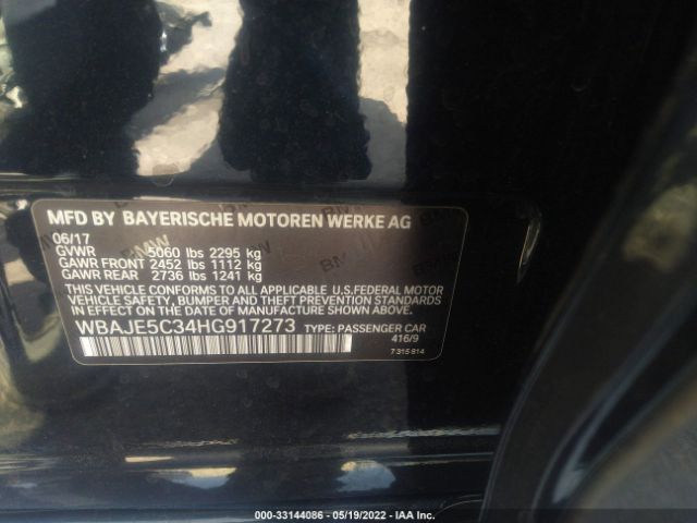 Photo 8 VIN: WBAJE5C34HG917273 - BMW 5 SERIES 