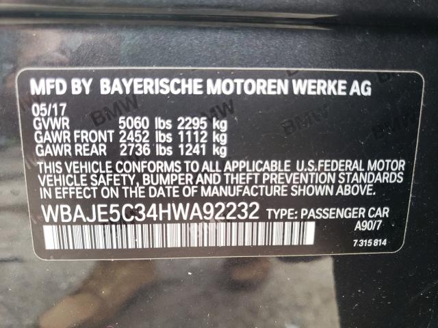 Photo 9 VIN: WBAJE5C34HWA92232 - BMW 540 I 