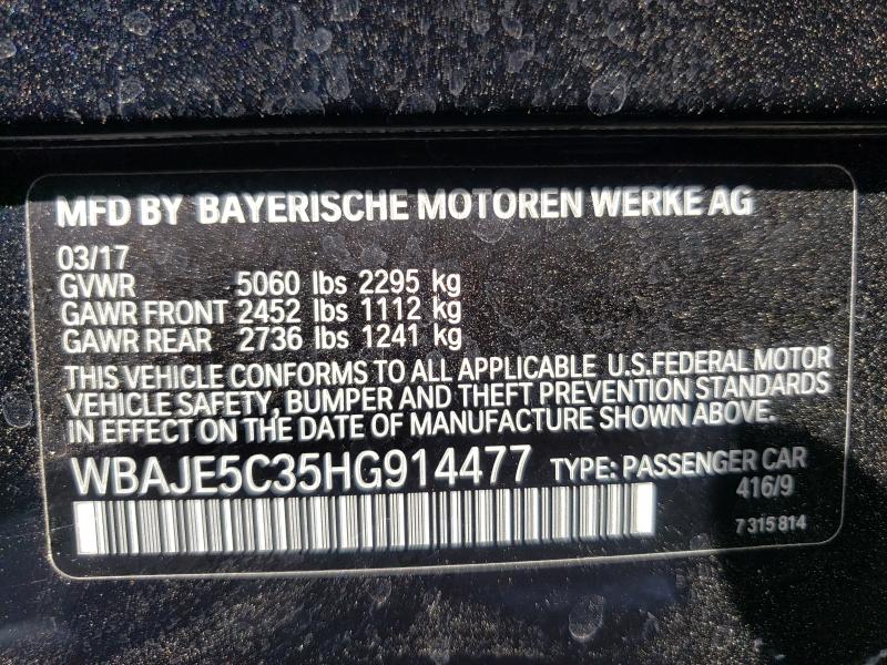 Photo 9 VIN: WBAJE5C35HG914477 - BMW 540 I 