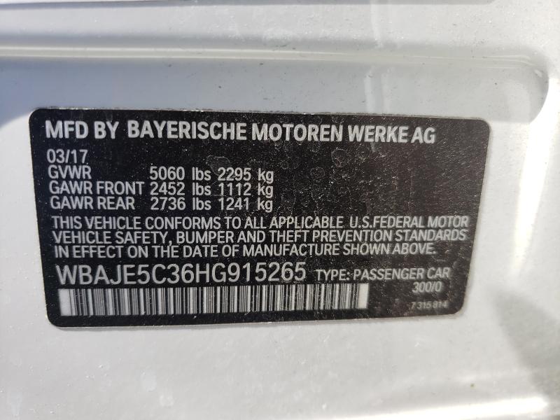 Photo 9 VIN: WBAJE5C36HG915265 - BMW 540 I 