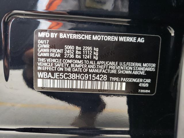 Photo 9 VIN: WBAJE5C38HG915428 - BMW 540 I 