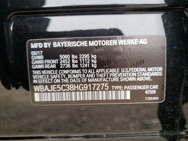 Photo 9 VIN: WBAJE5C38HG917275 - BMW 540I 