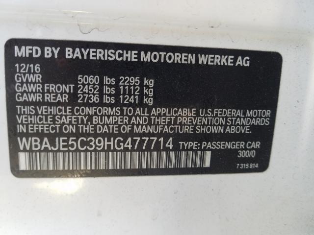 Photo 9 VIN: WBAJE5C39HG477714 - BMW 540 I 