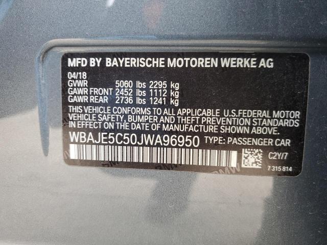 Photo 11 VIN: WBAJE5C50JWA96950 - BMW 5 SERIES 