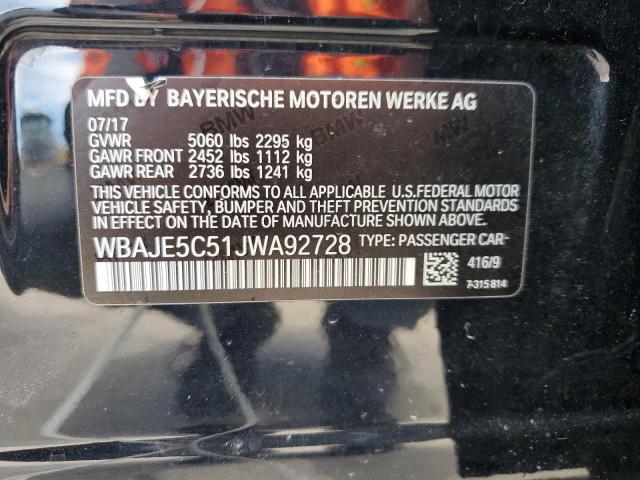 Photo 11 VIN: WBAJE5C51JWA92728 - BMW 5 SERIES 