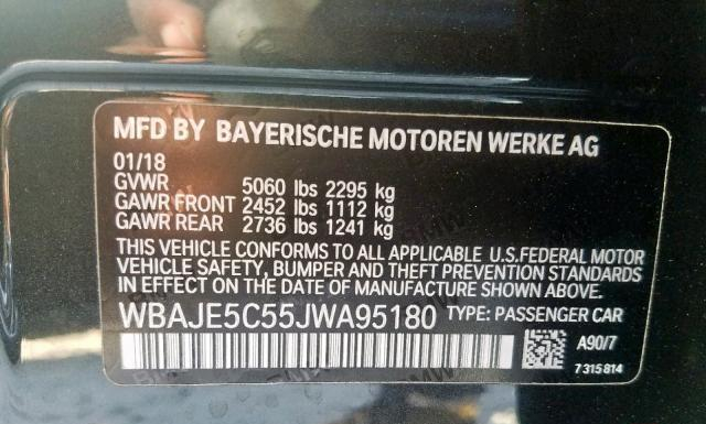 Photo 9 VIN: WBAJE5C55JWA95180 - BMW 540 