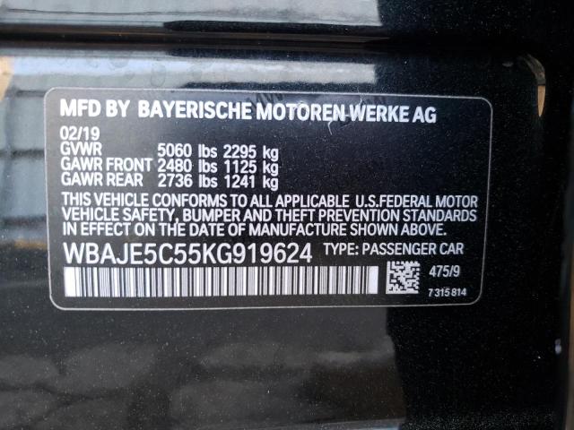 Photo 11 VIN: WBAJE5C55KG919624 - BMW 5 