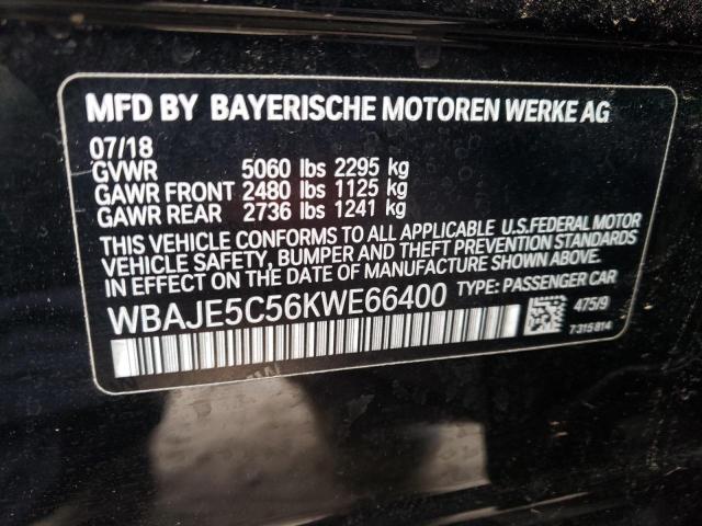 Photo 9 VIN: WBAJE5C56KWE66400 - BMW 5 SERIES 