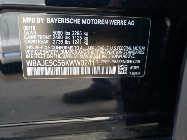 Photo 9 VIN: WBAJE5C56KWW02411 - BMW 540I 