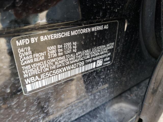 Photo 9 VIN: WBAJE5C56KWW40799 - BMW 5 SERIES 