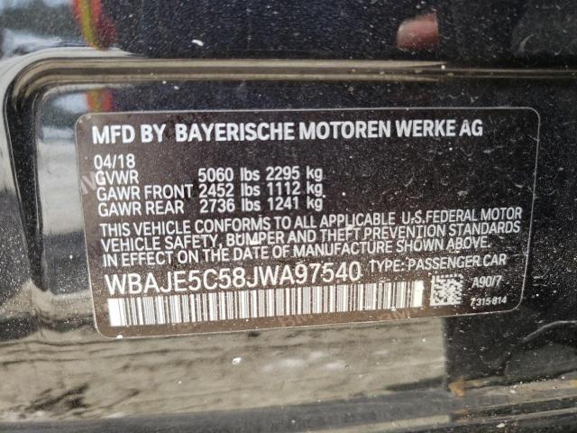 Photo 11 VIN: WBAJE5C58JWA97540 - BMW 540I 