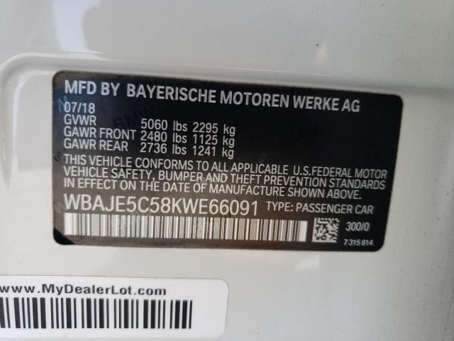 Photo 9 VIN: WBAJE5C58KWE66091 - BMW 540 I 