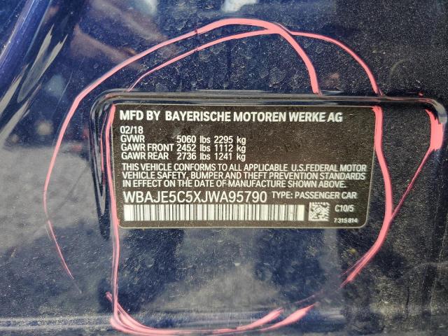 Photo 12 VIN: WBAJE5C5XJWA95790 - BMW 540 I 