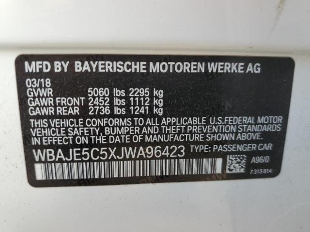 Photo 9 VIN: WBAJE5C5XJWA96423 - BMW 540 I 