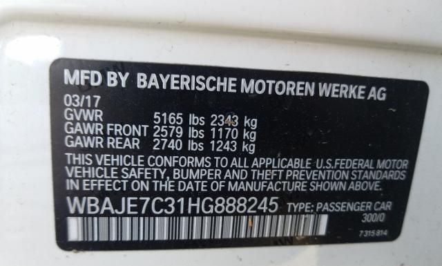 Photo 9 VIN: WBAJE7C31HG888245 - BMW 540 