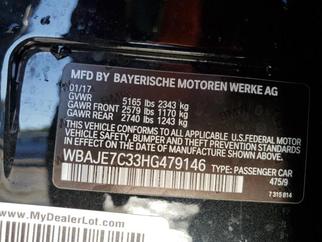 Photo 12 VIN: WBAJE7C33HG479146 - BMW 540 XI 