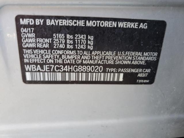 Photo 11 VIN: WBAJE7C34HG889020 - BMW 5 SERIES 