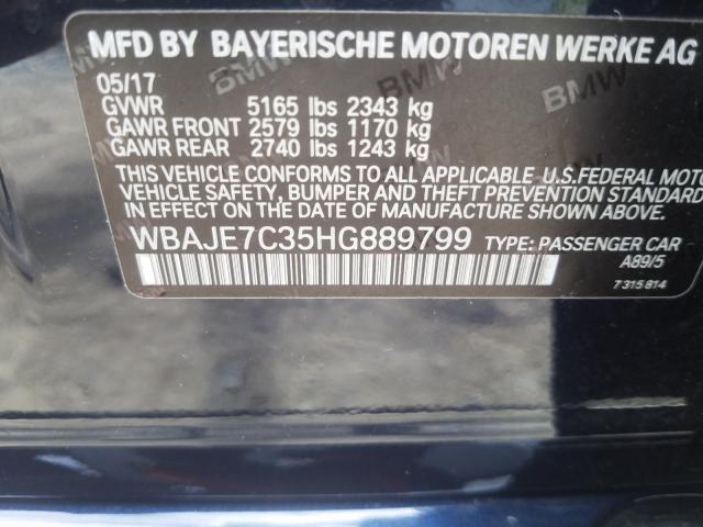 Photo 9 VIN: WBAJE7C35HG889799 - BMW 540 XI 