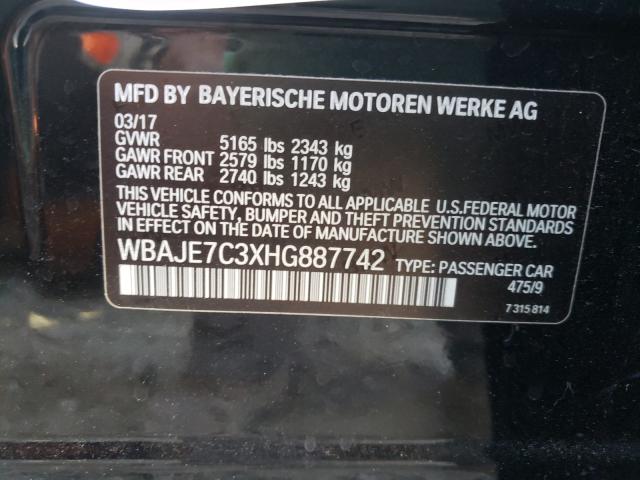 Photo 9 VIN: WBAJE7C3XHG887742 - BMW 540 XI 