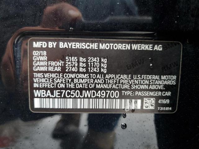 Photo 11 VIN: WBAJE7C50JWD49700 - BMW 540I 