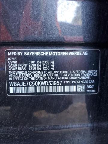 Photo 11 VIN: WBAJE7C50KWD53957 - BMW 540 XI 