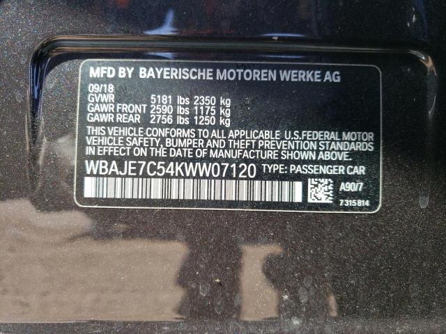 Photo 9 VIN: WBAJE7C54KWW07120 - BMW 540 XI 