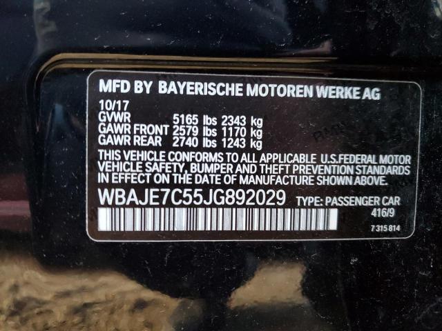 Photo 11 VIN: WBAJE7C55JG892029 - BMW 540 XI 