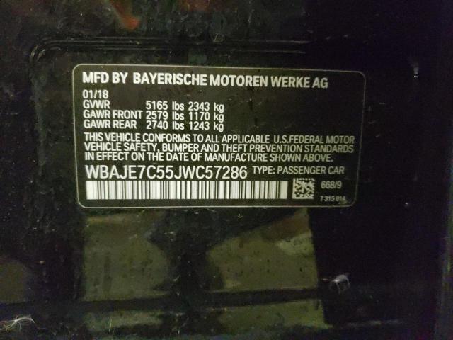 Photo 11 VIN: WBAJE7C55JWC57286 - BMW 5 SERIES 