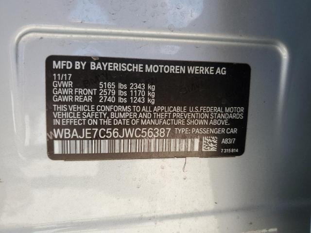 Photo 11 VIN: WBAJE7C56JWC56387 - BMW 540 XI 